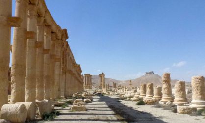 La ciudad vieja de Palmira este domingo.