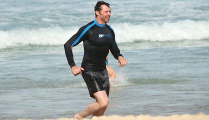 Hugh Jackman, en una playa de Australia.