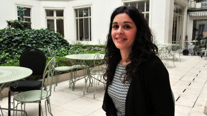 La biotecnóloga española María José Buzón, galardonada en París con el premio L´Oréal-Unesco.