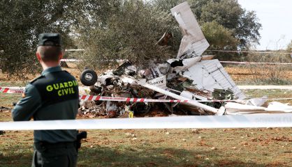 Estado de la avioneta accidentada en Perales de Tajuña.