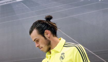 Bale, en la rueda de prensa.