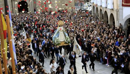 Una de las procesiones de Semana Santa en Badajoz. 