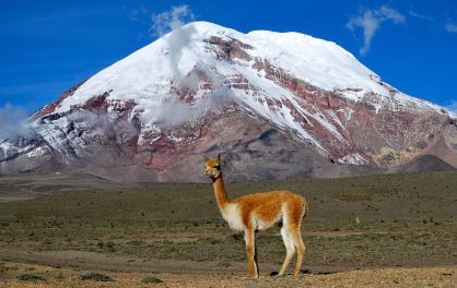 Mount Chimborazo in Ecuador.