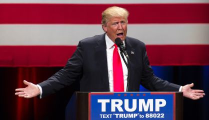 Trump, en un mitin en Milwaukee.