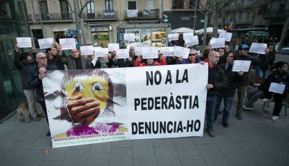 Manifestación contra la pederastia, el pasado 19 de febrero, en Barcelona.rn 