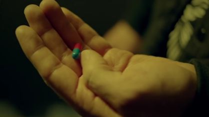 A still from the remix music video for 'I took a pill in Ibiza'