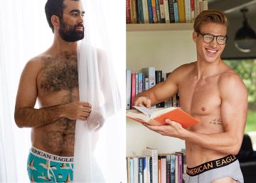 Tres de las im&aacute;genes de campa&ntilde;a de American Eagle. 