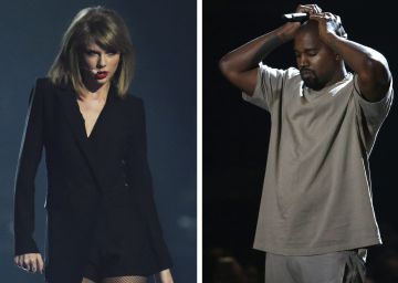 La cantante Taylor Swift y el rapero Kanye West. 