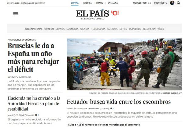 EL PAÍS website launches a design that adapts to any device