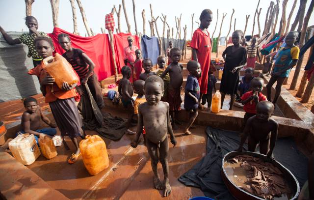 Refugiados sudaneses en Sud&aacute;n del Sur.