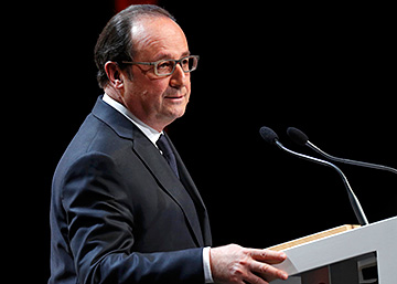 El presidente francés, François Hollande, durante una conferencia este martes.