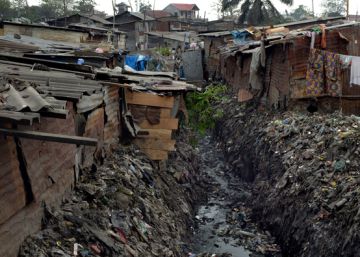 Imagen de un suburbio en Kishasa.