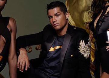 Cristiano Ronaldo en la colaboración de Rousteing para Nike.