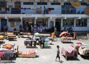 Una escuela de UNRWA en Gaza utilizada como lugar de refugio.