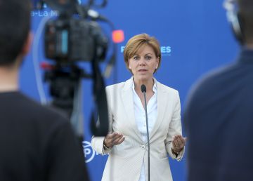 Mar&iacute;a Dolores de Cospedal el pasado 16 de mayo en un acto del partido en Sese&ntilde;a. 