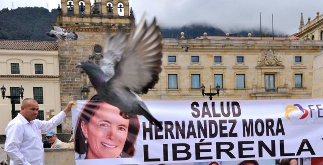 A protest demanding the journalist's release.