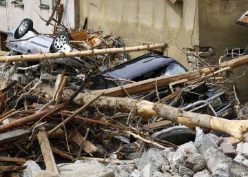 Destrozos causados por las fuertes lluvias en Baden-Wuerttemberg.