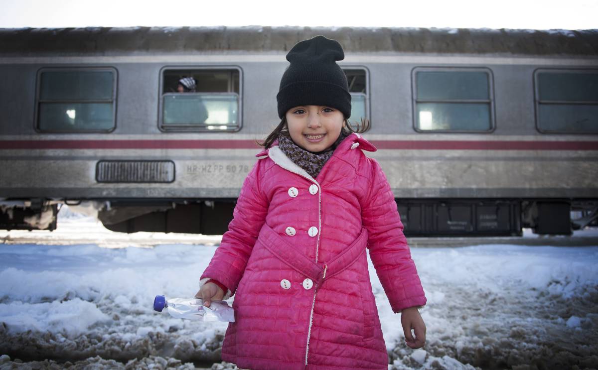 Lara es una de las niñas que han llegado a Croacia procedentes de Damasco (Siria), huyendo de la guerra. 
