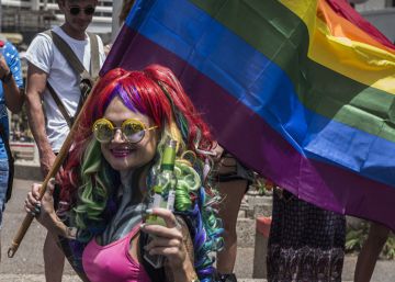 Ambiente durante el desfile del Orgullo Gay en Tel Aviv. 