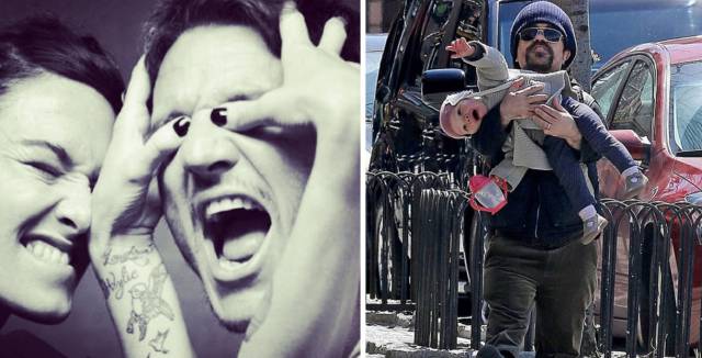 Lena Headey con Pedro Pascal (i.); y Peter Dinklage con su hija.