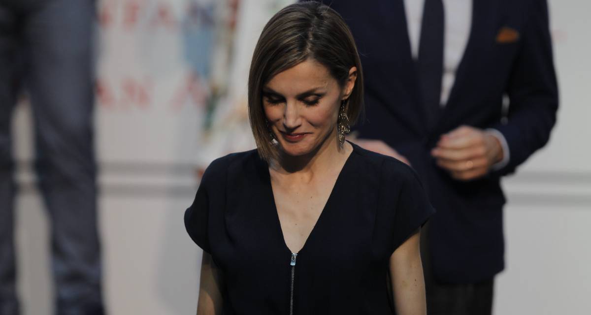 La Reina durante la entrega de premios Barco de Vapor y Gran Angular en abril de 2015. 