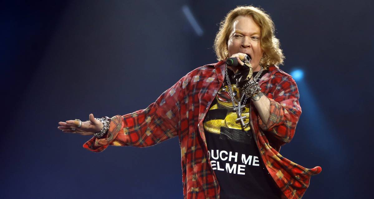 Axl Rose act&uacute;a con  ACDC el pasado 4 de junio en Londres. 