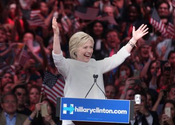 La virtual candidata del Partido Dem&oacute;crata, Hillary Clinton, durante su discurso en el Brooklyn Navy Yards el pasado d&iacute;a 7.