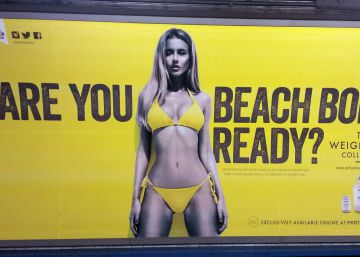 Anuncio en el metro de Londres.