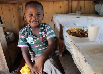 Niño quilombola (descendiente de esclavos liberados) en Sao Paulo. 