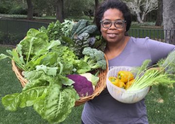 Oprah Winfrey presenta su libro de cocina sana.