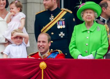 La familia real británica durante el 'Trooping the Colour'.