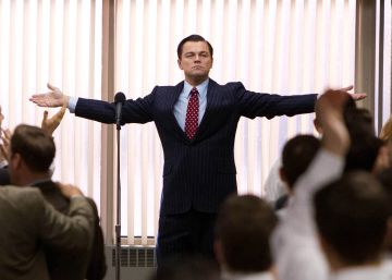 Leonardo DiCaprio en una de las escenas de 'El lobo de Wall Street'. 