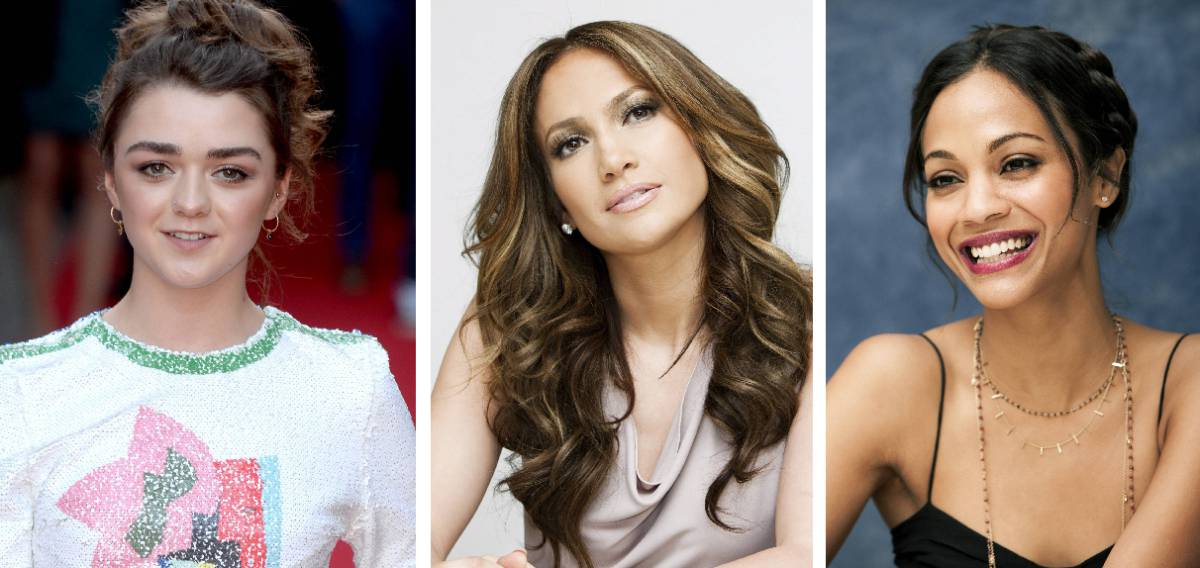 Maisie Williams, Jennifer Lopez y Zoe Saldana.