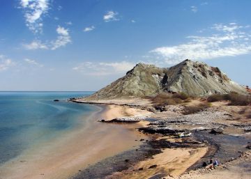 La isla de Hormoz (Irán), en el Golfo Pérsico.
