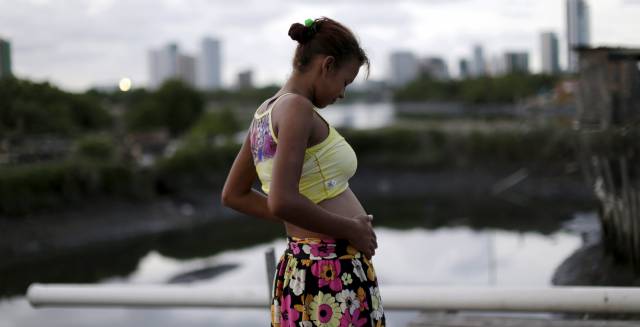 A pregnant woman in Recife, Brazil.
