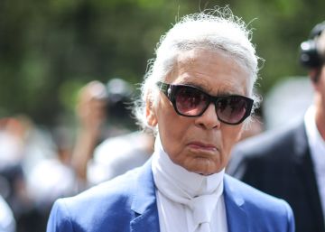 Karl Lagerfeld, tras el &uacute;ltimo desfile masculino de Dior, en Par&iacute;s el pasado s&aacute;bado.