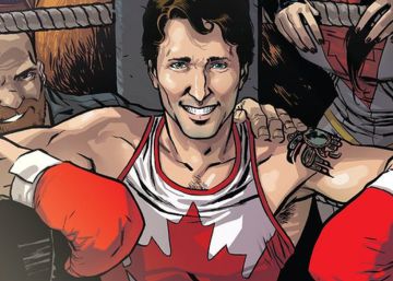 Caricatura de Justin Trudeau, en la portada de 'Marvel Civil War II: Choosing Sides'.