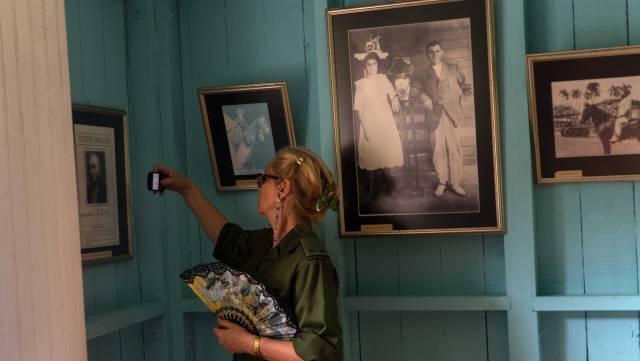 Interior de la casa museo de los hermanos Castro en Cuba.
