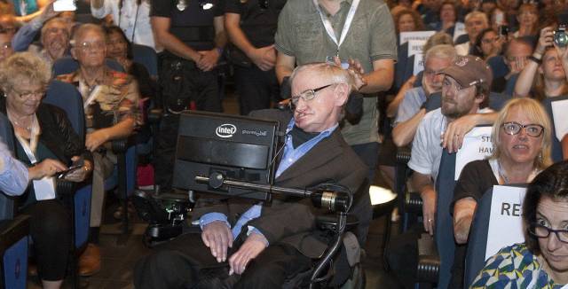 Stephen Hawking at Starmus 2016.