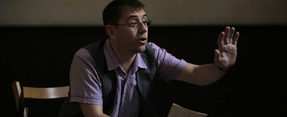 Monedero, ayer durante la entrevista en el Ateneo de Madrid.