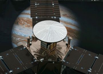 Imagen de la NASA con 'Juno' acercándose a Júpiter.