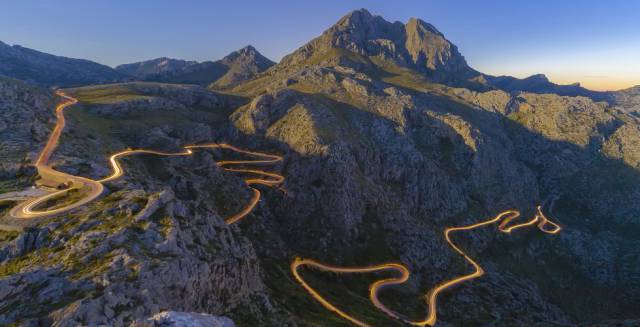 The winding road of Sa Calobra (Mallorca).