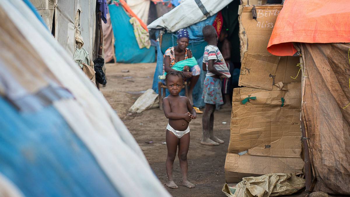 Un niño haitiano en República Dominicana.