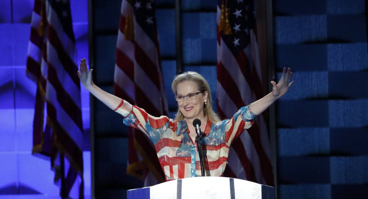 La actriz Meryl Streep durante su discurso en la segunda jornada de la CND.