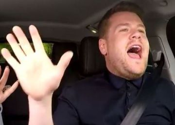 James Corden con Mariah Carey.