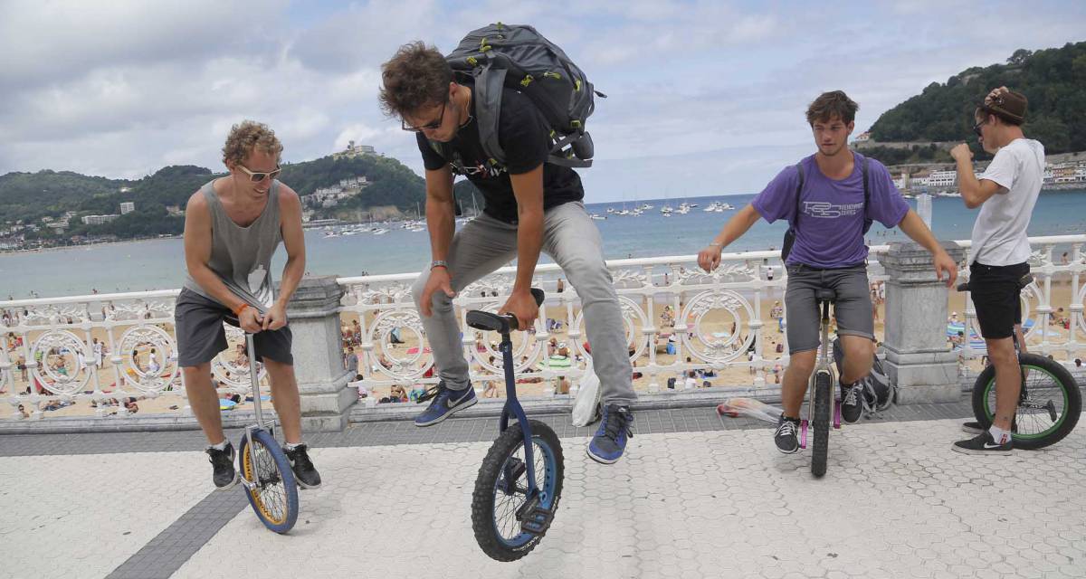 San Sebastián acoge desde este jueves los mundiales de monocclo.