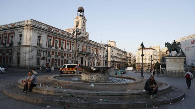Suciedad en la Puerta del Sol, Madrid