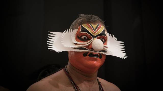 Un momento de la obra de teatro.