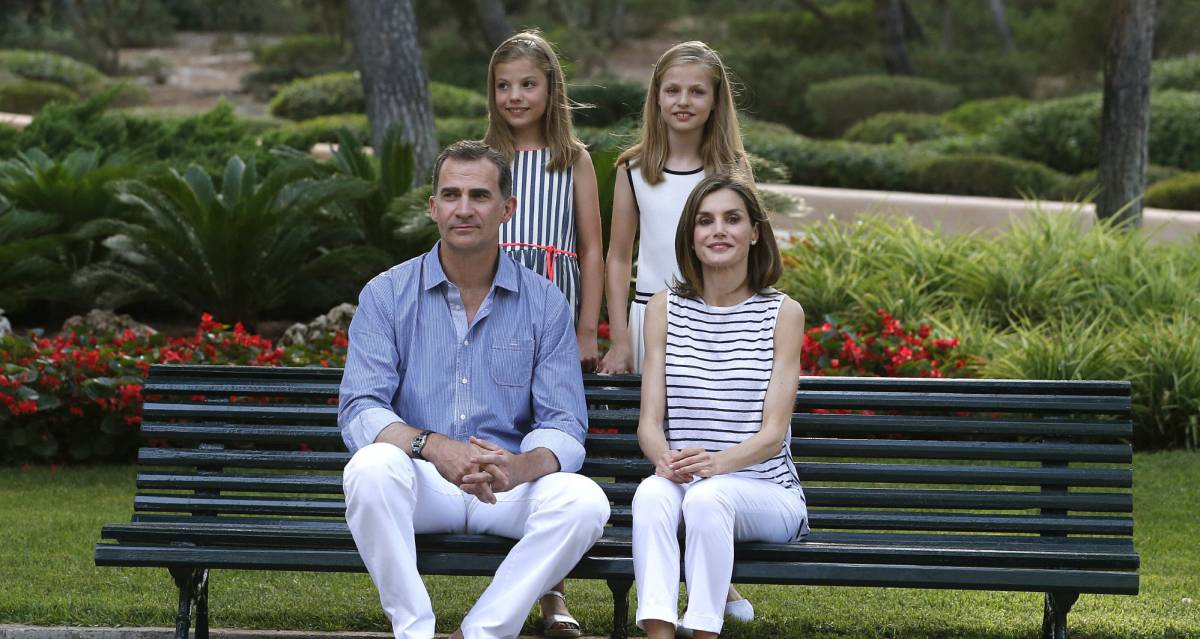 La Familia Real posa para la foto durante sus vacaciones en Palma de Mallorca.
