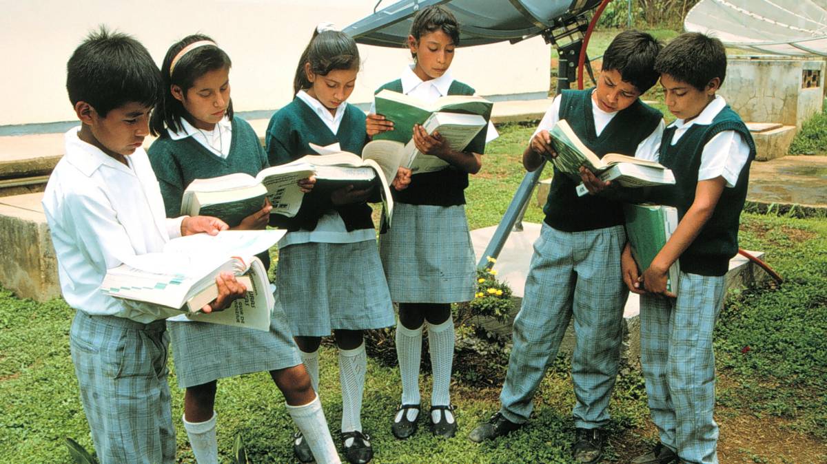 Ni&ntilde;os en una escuela de M&eacute;xico. 